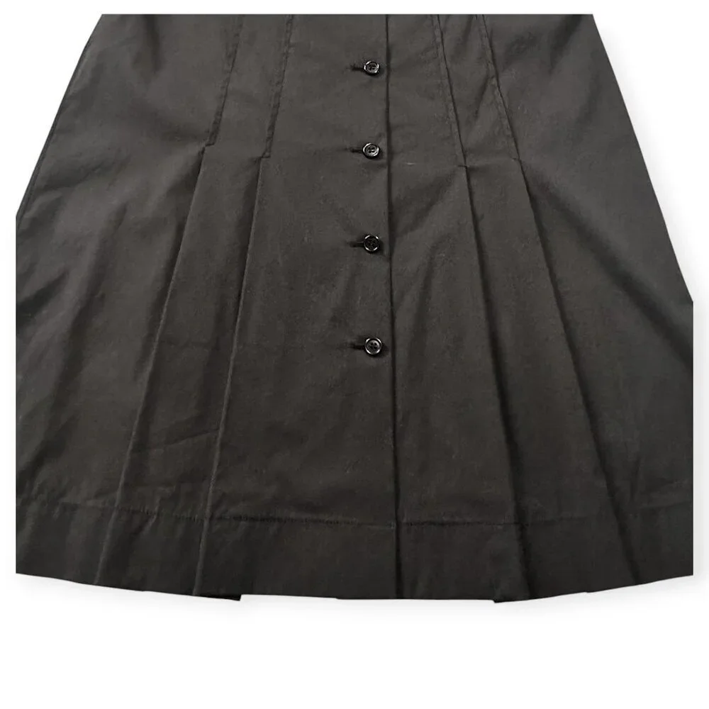 Prada Black Pleated Cotton Nylon Skirt Made in Italy 46 - Picture 8 of 12